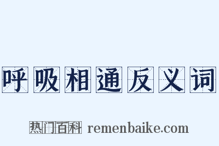 呼吸相通反义词是什么意思的图片